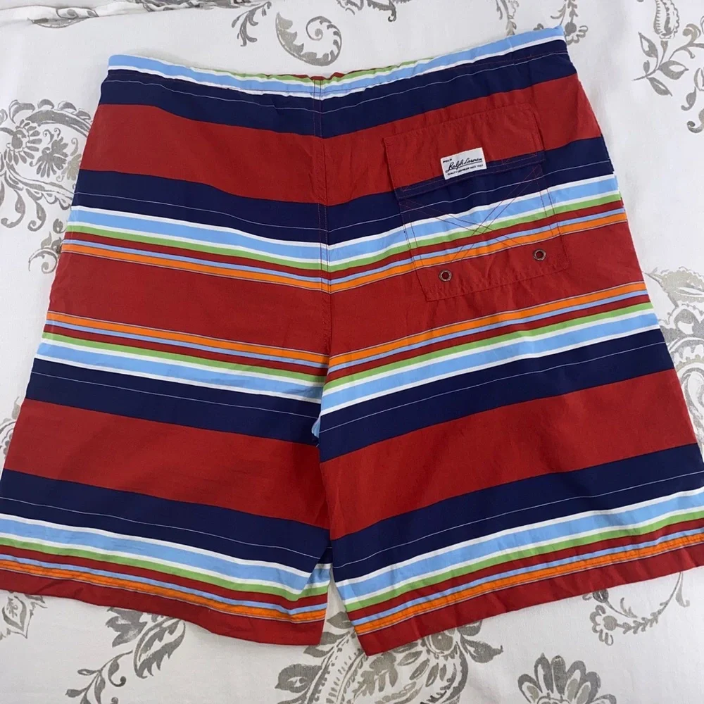 Polo Sport Ralph Lauren Striped Board‎ Shorts Large VTG 90s Preppy